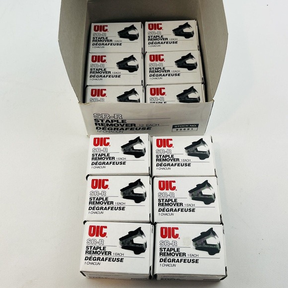 OIC SR-R Staple Remover 12‎ Pack Black Plastic Removes Standard Staples - Picture 2 of 7